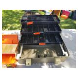 Lot of (3) Plastic Fishing Tackle Boxes