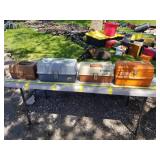 Lot of (4) Plastic Fishing Tackle Boxes