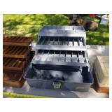 Lot of (4) Plastic Fishing Tackle Boxes