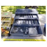Lot of (4) Plastic Fishing Tackle Boxes