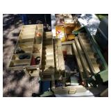 Lot of (4) Plastic Fishing Tackle Boxes