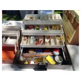 Lot of (4) Plastic Fishing Tackle Boxes