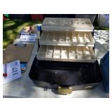 Lot of (4) Plastic Fishing Tackle Boxes