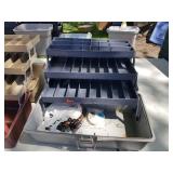 Lot of (4) Plastic Fishing Tackle Boxes