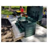 Plastic Fishing Tackle Box Suitcase with 4 Pull-Out Drawers
