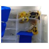 Lot of (5) Plastic Fishing Tackle Organizer Cases