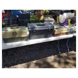Lot of (4) Plastic Fishing Tackle Boxes