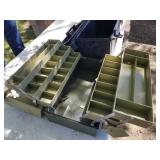 Lot of (4) Plastic Fishing Tackle Boxes