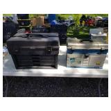 Lot of (2) Plastic Fishing Tackle Box Suitcases