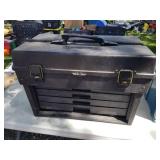 Lot of (2) Plastic Fishing Tackle Box Suitcases