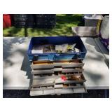 Lot of (2) Plastic Fishing Tackle Box Suitcases