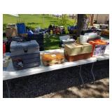Lot of (4) Plastic Fishing Tackle Boxes