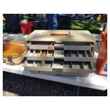 Lot of (4) Plastic Fishing Tackle Boxes