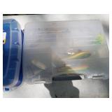 Lot of (6) Plastic Fishing Tackle Organizer Cases