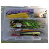 Lot of (4) Plastic Fishing Tackle Organizer Cases