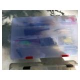Lot of (4) Plastic Fishing Tackle Organizer Cases