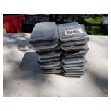 Lot of (8) Plastic Fishing Tackle Organizer Cases