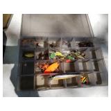 Lot of (2) Plastic Fishing Tackle Organizer Suitcases