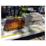 Lot of (2) Plastic Fishing Tackle Boxes