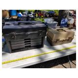 Lot of (2) Plastic Fishing Tackle Boxes
