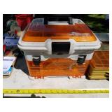Lot of (5) Plastic Fishing Tackle Boxes