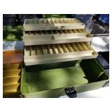 Lot of (5) Plastic Fishing Tackle Boxes