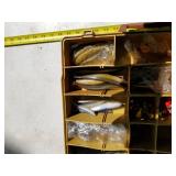 Lot of (1) Plano Magnum Plastic Fishing Tackle Suitcase Orange/Tan 16"