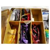 Lot of (1) Plano Magnum Plastic Fishing Tackle Suitcase Orange/Tan 16"