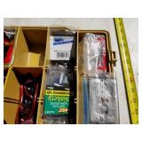 Lot of (1) Plano Magnum Plastic Fishing Tackle Suitcase Orange/Tan 16"