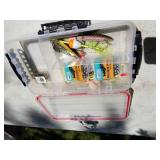 Lot of (2) Plastic Fishing Tackle Organizer Cases