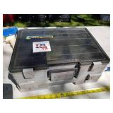 Flambeau Fishing Tackle Suitcase  with Clear Plastic Tackle Organizer Cases (x3)