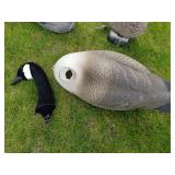 Lot of (4) Decoys  with Heavy Canvas Bag