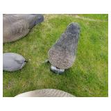 Lot of (4) Decoys  with Heavy Canvas Bag