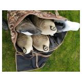 Lot of (5) Decoy Bodies  with Carry Bag and 6 Decoy Heads