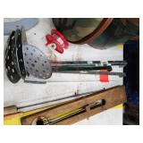 Ice Fishing Equipment and Supplies  with Clam, Metal Spoon Scoops, Bucket Seat, Misc. Supplies