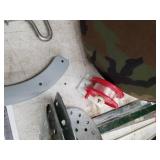 Ice Fishing Equipment and Supplies  with Clam, Metal Spoon Scoops, Bucket Seat, Misc. Supplies