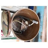 Ice Fishing Equipment and Supplies  with Clam, Metal Spoon Scoops, Bucket Seat, Misc. Supplies