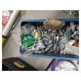 Lot of Fishing Tackle  with Bobbers, Fishing Line, Sinkers, Lures, Tackle Box