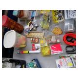 Lot of Fishing Tackle  with Bobbers, Fishing Line, Sinkers, Lures, Tackle Box