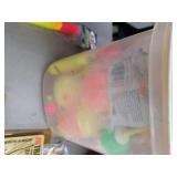Lot of Fishing Tackle  with Bobbers, Fishing Line, Sinkers, Lures, Tackle Box