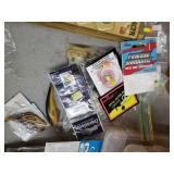Lot of Fishing Tackle  with Bobbers, Fishing Line, Sinkers, Lures, Tackle Box