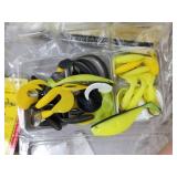 Lot of Fishing Tackle  with Bobbers, Fishing Line, Sinkers, Lures, Tackle Box