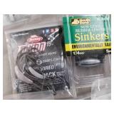 Lot of Fishing Tackle  with Jigs, Hooks, Weights