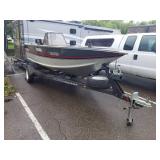 Tracker Magna 17 Cruiser Boat, Tracker Johnson Pro Series Oil Injected 70 Outboard Motor, Tracker Trailstar Single Axle Boat Trailer