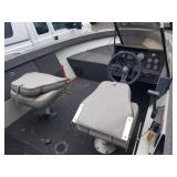 Tracker Magna 17 Cruiser Boat, Tracker Johnson Pro Series Oil Injected 70 Outboard Motor, Tracker Trailstar Single Axle Boat Trailer