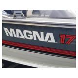 Tracker Magna 17 Cruiser Boat, Tracker Johnson Pro Series Oil Injected 70 Outboard Motor, Tracker Trailstar Single Axle Boat Trailer
