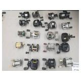 Lot of (20) Bait Casting Fishing Reels