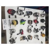 Lot of (20) Bait Casting Fishing Reels