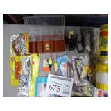 Lot of Fishing Tackle  - Plastic Tackle Organizer