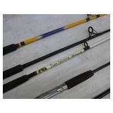 Lot of (5) Big Catfish Fishing Rods